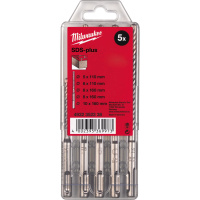 Бур Milwaukee SDS+ M2 (5/6 х110 и 6/8/10 x160) упак_5