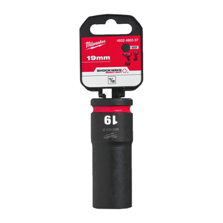 Головка Milwaukee 1/2" ударная удлиненная SHOCKWAVE 19мм